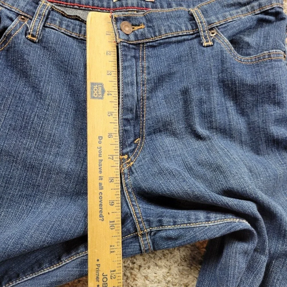Levis 550 Jeans Womens 14 Blue Bootcut Relaxed Dark Wash Western Denim